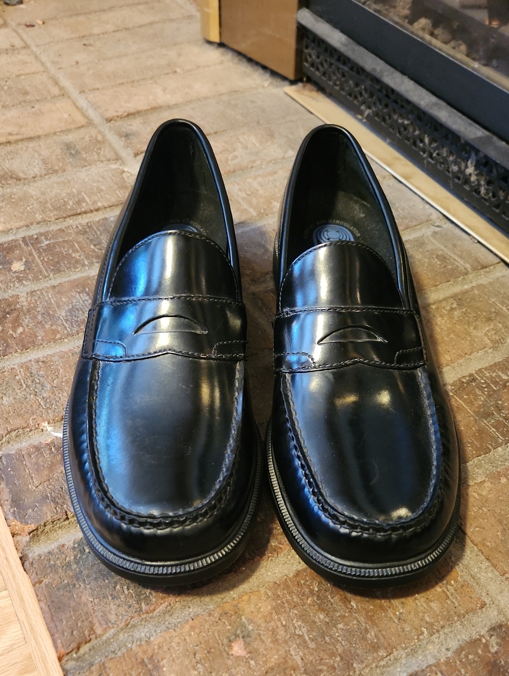 Rockport Black Leather 11N Penny Loafers Preppy Business Church Wedding Formal